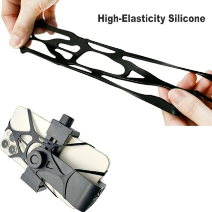 Motorcycle Phone Mount Girp Tether Non-Slip Silicone Security Universal Bike Replacement Straps Holders Security Bands Elastic X Web Mount Grip for Motorcycle Bicycle Scooter, 6 Packs
