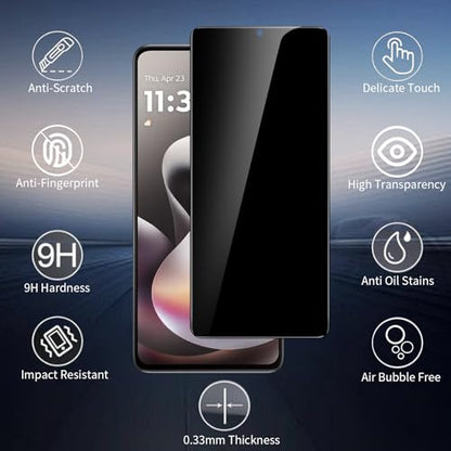 2 Pack Privacy Screen Protector for Motorola Moto G Stylus 5G 2026 - size: Moto G Stylus 5G 2026