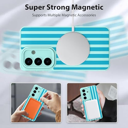 KANGHAR Compatible with Samsung Galaxy S26 Case Stripes -Blue - color: Blue-Stripes, size: Samsung Galaxy S26