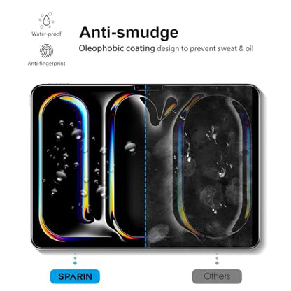 SPARIN 2+2 Pack Screen Protector for iPad Pro 13 Inch M5/M4 [2025/2024] | Camera Lens Protector+Tempered Glass with Alignment Frame for ipad pro 13 8th/7th Gen, Case Friendly/Apple Pencil Pro support - size: iPad Pro 13 inch 7th/8th