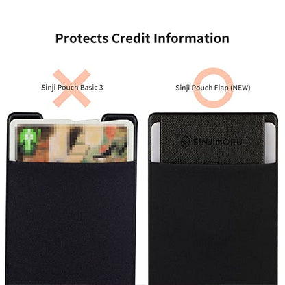Sinjimoru Card Holder for Back of Phone, Stick on Phone Wallet, Grey - color: Gray