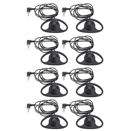 Cuifati Single Ear Headset with 3.5mm L Shaped Plug, Mono Wired Headphone for Laptop, Phone, Call Center, Gaming (8pcs) - size: 8pcs