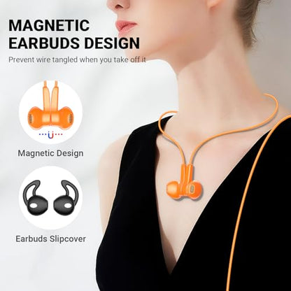 USB C Headphones Wired for iPhone 17 18 Pro Max Duo Air 16 15 Plus, Orange - color: Orange