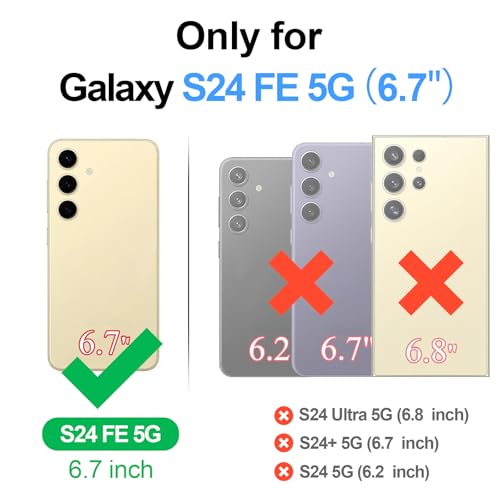 SkyEagle Compatible with Magsafe 2 in 1 Detachable Samsung Galaxy S24 FE Wallet Case with Card Holder Women Men Magnetic PU Leather Phone Case RFID Blocking Flip Kickstand Credit Slots,Black - color: Black, size: Sam Galaxy S24 FE 6.7"