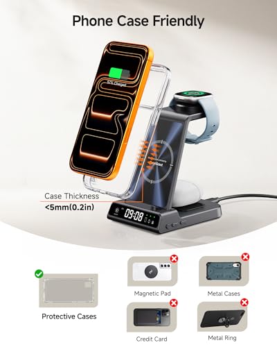 3-in-1 Charger for Fitbit Versa 4/3, Sense 2/1, Fitbit Ace LTE (No Adapter)