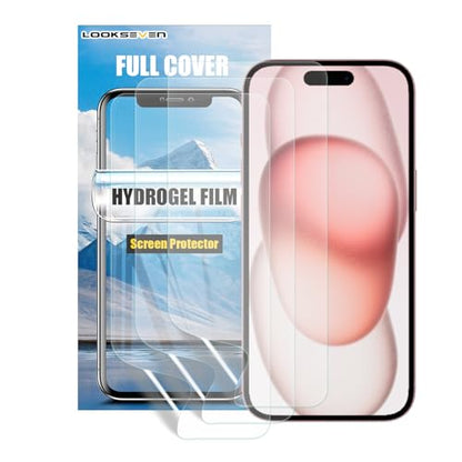 LOOKSEVEN 3 Pack Hydrogel Film For iPhone 15 Plus - size: iPhone 15 Plus