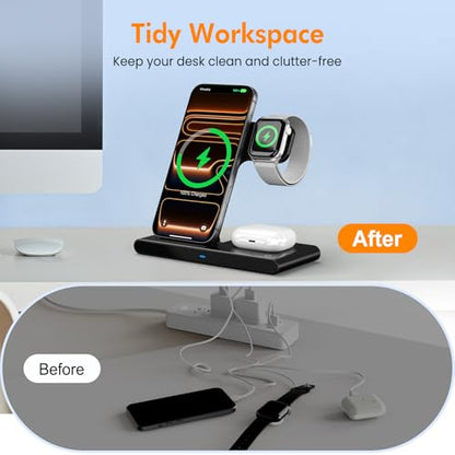 Wireless Charger Fast Charging Station 3 in 1 Charger Stand Home