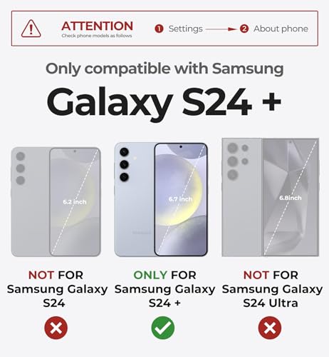 Dexnor for Samsung Galaxy S24 Plus Case with Built-in Slide Camera Cover & Screen Protector & Kickstand, Shockproof Rugged Case Full-Body Bumper Protective Cover for Galaxy S24 Plus (2024),Army Green | 2 Front Frames , Built-in Screen Protector & Kickstan