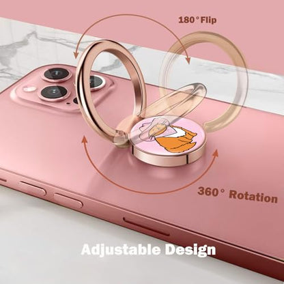 Phone Ring Holder Stand, Cowboy Cat Design, Rose Gold Metal Kickstand Compatible with iPhone & Samsung Galaxy - color: Cowboy Cat Magnetic Kickstand Grip