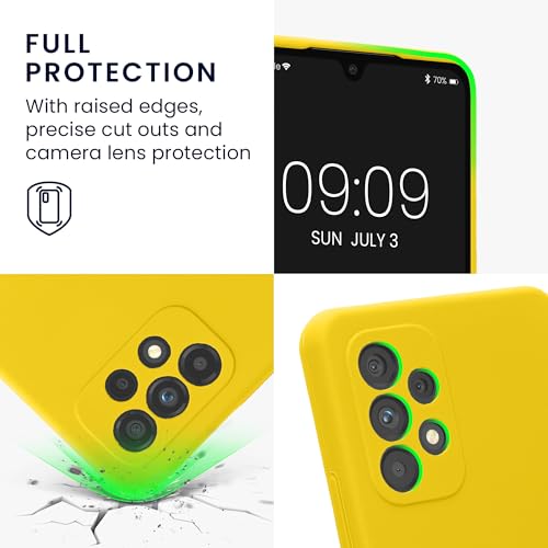 kwmobile Case Compatible with Samsung Galaxy A53 5G Case - Slim TPU Silicone Phone Cover - Soft Touch Finish - Radiant Yellow - color: Radiant Yellow, size: Galaxy A53 5G