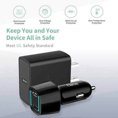 45W Super Fast USB C Car Charger and Wall Charger Block for Samsung/iPhone