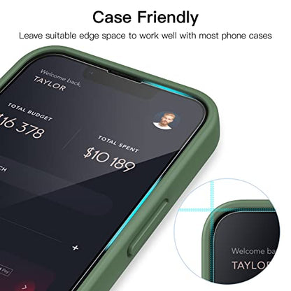 JETech Full-Coverage Screen Protector for iPhone 13 mini, 3-Pack | Black Edge Tempered Glass, Easy Installation Tool, HD Clear, Case-Friendly - size: iPhone 13 mini