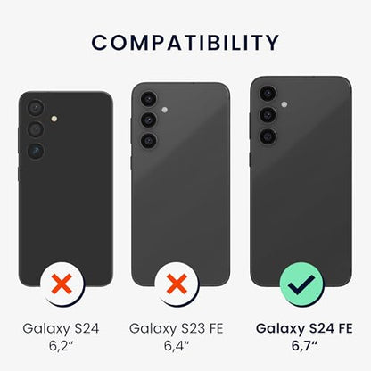 kwmobile Case Compatible with Samsung Galaxy S24 FE Case - Soft Slim Metallic TPU Silicone Cover - Metallic Blue - color: metallic blue, size: Galaxy S24 FE