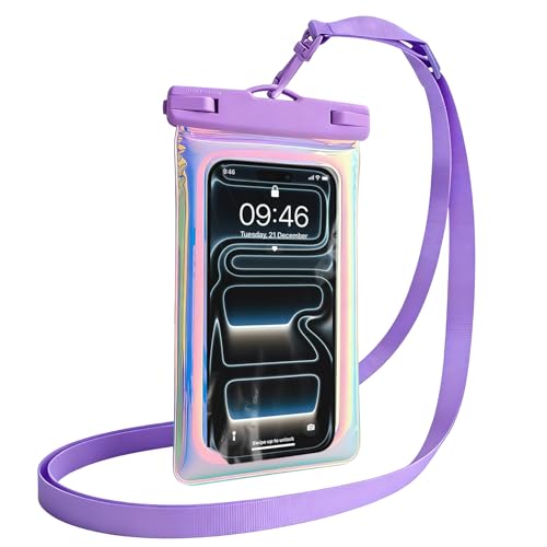 Waterproof Phone Case for iPhone Phones all Models Laser Lridescent | Waterproof phone case Cross-body Lanyard Cruise Ship Travel Essentials Compatible, All Devices Touchscreen Friendly - color: Iridescent, size: All models of mobile phones