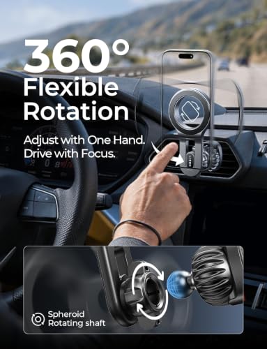LISEN for MagSafe Car Mount, Magnetic Phone Holder for Car Vent Phone Mount - color: Purple