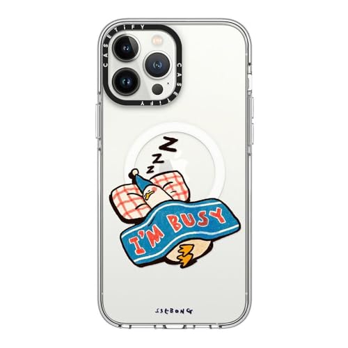 CASETiFY for iPhone 13 Pro Max Case - Impact Clear Compatible with MagSafe | Not Yellowing | 6.6 ft. 3x Military Grade Drop Protection | I'm so busy | Clear - color: I'm so busy, size: Iphone 13 Pro Max (6.7")
