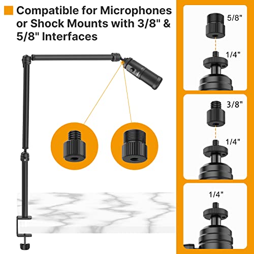 VIJIM LS08 Flexible Overhead Camera Mount Desk Stand WebcamStand Microphone