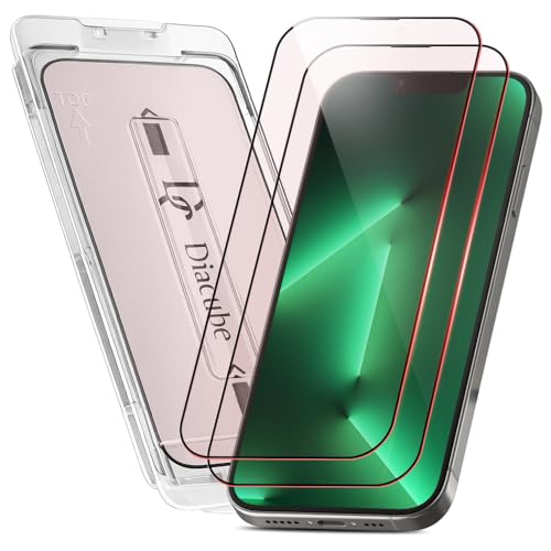 2-Pack Red Light Converter Screen Protector for iPhone 13 Pro Max, Quantum Dot Technology Converts Blue Light to Red Light for Better Sleep & Eye Comfort, 9H Tempered Glass with Easy-Install Frame - size: iPhone 13 Pro Max