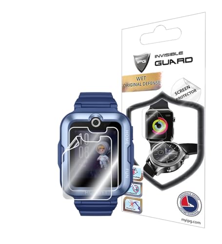 IPG Made for Huawei Watch Series Smartwatch Smart Watch Hydrogel Screen Protector (2 Units) Invisible HD Clear Film Anti Scratch Guard-Smooth/Self-Healing/Bubble Free (WATCH KIDS 4 Pro) - size: WATCH KIDS 4 Pro