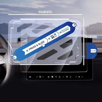 Glass Film with Positioning Frame for 3 Y Screen Protector Center Control Screen Protections Film