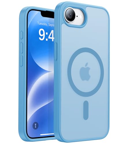 Eastinbox Magnetic iPhone 17e & 16e Case, Matte Case, Lightblue | Shockproof, Compatible with MagSafe, Military-Grade Protection, Anti-Yellowing, Phone Case for iPhone 17 e/16 e 6.1" - color: Light Blue