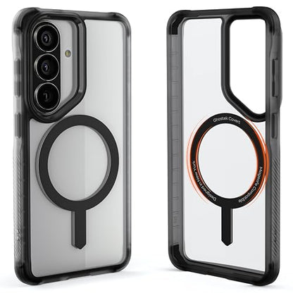 Ghostek Covert Clear Galaxy S26 MagSafe Case with Magnetic Ring, Slim Thin Military Grade Shockproof Phone Cover Compatible with 2026 Samsung S26 (6.3") (Smoke Matte) - color: Smoke Matte, size: Galaxy S26