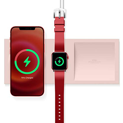 elago Charging Tray Duo for MagSafe & Apple Watch Chargers - color: Sand Pink