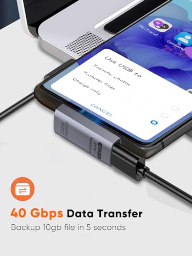 CableCreation 90Degree USB C Adapter, Right Angle USB C Adapter 40Gbps 240W - size: 1PCS, style: Middle Angle