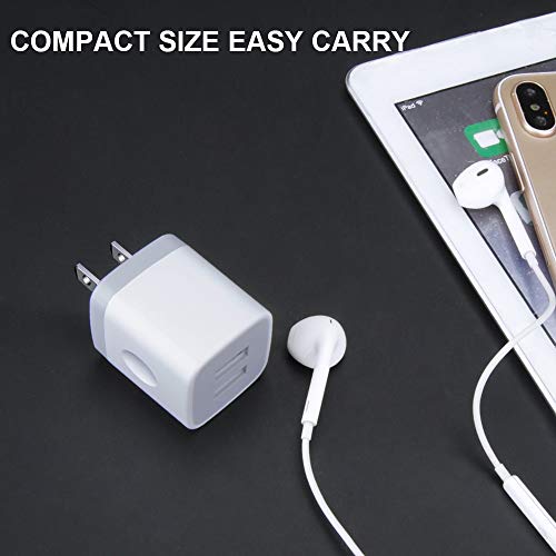 USB Plug, USB Wall Charger 3 Pack, GiGreen Dual Port Electrical Plug Outlet