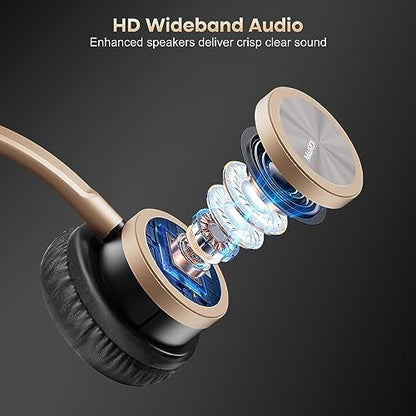 MAIRDI Phone Headset with RJ9 & 3.5mm Jacks for Call Center Deskphone Cell Phone PC Laptop, Office Landline Telephone Headset with Microphone Noise Canceling for Polycom Avaya Nortel