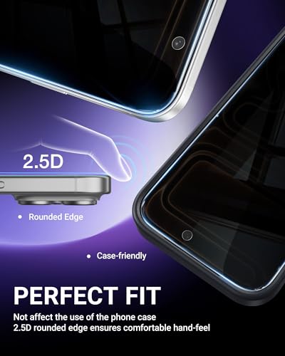 NIMASO for iPhone 17 Pro Max Screen Protector Privacy 2 Pack, Anti-Spy Tempered Glass Film with Easy Installation Tool, 9H Hardness Military Grade Shatterproof, Anti-Scratch, 6.9-Inch - size: iPhone 17 Pro Max 6.9 inch