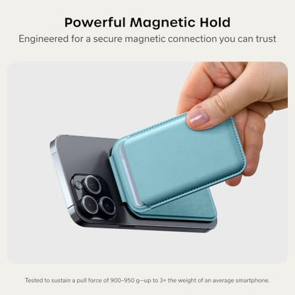 Satechi MagSafe Wallet Stand, Card Holder, NFC Pass-Through - color: Light Blue