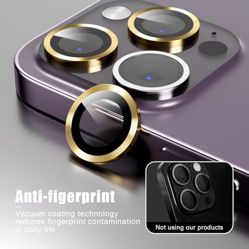 Camera Lens Protector Compatible with iPhone 13 Pro/iPhone 13 Pro Max,Scratch Resistant,HD Clear Tempered Glass Camera Lens Protection Cover,Case Friendly Easy to Install - Gold - color: Gold, size: iPhone 13 Pro/iPhone 13 Pro Max