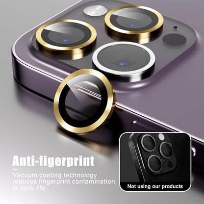 Camera Lens Protector Compatible with iPhone 11/iPhone 12/iPhone 12 Mini,Scratch Resistant,HD Clear Tempered Glass Camera Lens Protection Cover,Case Friendly Easy to Install - Gold - color: Gold, size: iPhone 11/iPhone 12/iPhone 12 Mini