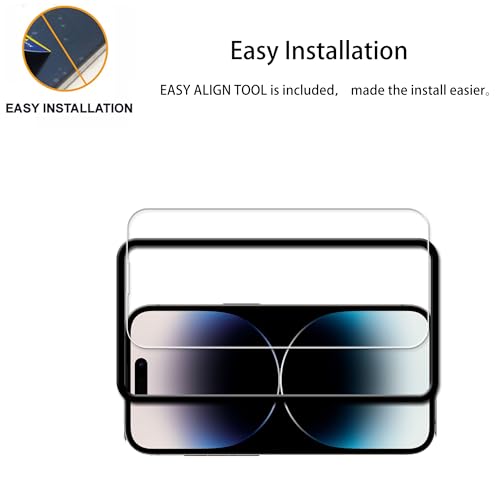Easy Alignment Frame Designed For iPhone14 Pro Max Tempered Glass Screen Protector Film 3-Pack