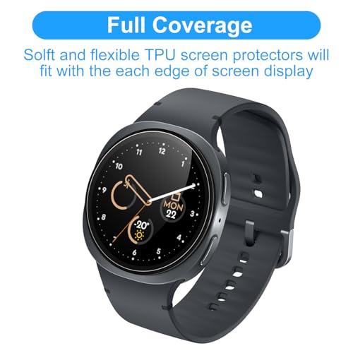 6 Pack Screen Protectors for Samsung Galaxy Watch 8/7/6/5/4 40mm, Soft TPU Protector de Ppantalla Ppara, HD Clear, Full Coverage, Scratch Resistant, screen protector Film