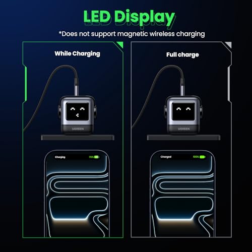UGREEN Uno 65W 3-Port USB C Charger Adapter, GaN Fast Charging Block, Black - color: Black