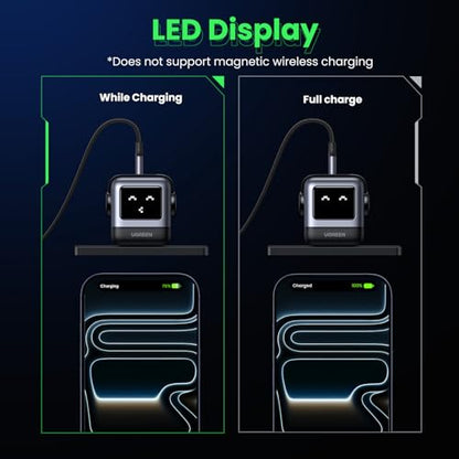 UGREEN Uno 65W 3-Port USB C Charger Adapter, GaN Fast Charging Block, Black - color: Black