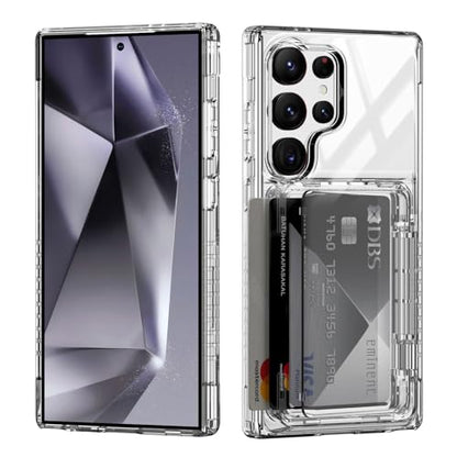 ACANDYA for Samsung Galaxy S24 Ultra Case Wallet Clear Protective Case with Card Holder Heavy Duty Protection Shockproof Anti-Scratch Anti-Yellow Case for Samsung Galaxy S24 Ultra Transparent - size: Galaxy S24 Ultra 6.8 inch