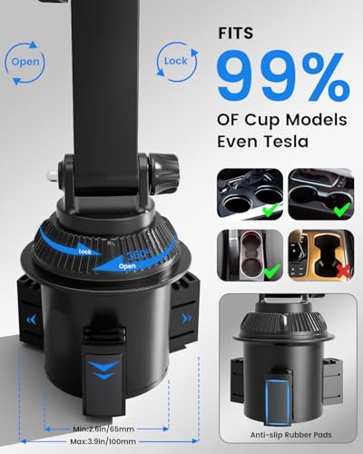 OHLPRO for MagSafe Cup Holder Car Mount Charger for iPhone Series, Black - color: Gray