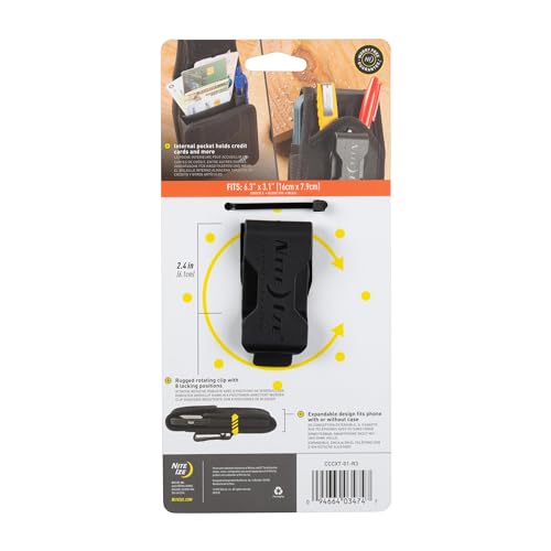 Nite Ize Clip Case Cargo Universal Rugged Holster - Belt Clip Phone Case for Easy Access - Heavy Duty & Protective - Multi-Purpose - Durable Design - Vertical, XL | Easy Access - Heavy Duty & Protective - Multi-Purpose - Durable Design - Vertical, XL - si