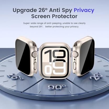 Goton Privacy Waterproof Case for Apple Watch Series 11/10 46mm - color: Starlight, size: 46mm