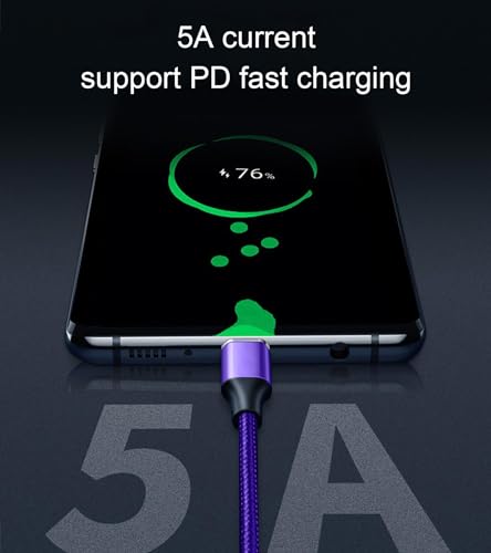 Dual Right 240W USB-C to USB-C Cable 10FT Purple, Fast Charging - color: Purple, size: 10FT