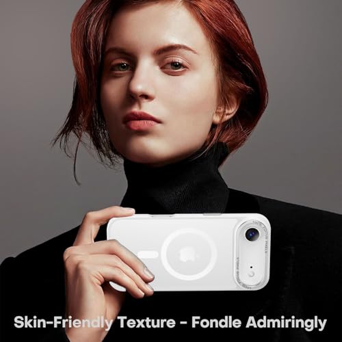 Newfuture Magnetic for iPhone Air Case Matte Shockproof, Frosted White | Military Drop Protection, Slim Matte Anti-Fingerprint, Compatible with Magsafe, Camera Guard, Translucent Protective Cover - color: Frosted White, size: iPhone Air 6.5 inch