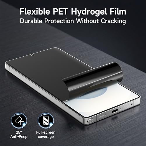 S24 Ultra Hydrogel Privacy Screen Protector Anti Spy Film 2 Pack - size: 6.8 inch - Samsung Galaxy S24 Ultra