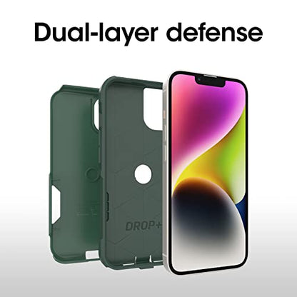 OtterBox iPhone 14 & iPhone 13 Commuter Series Case - TREES COMPANY (Green), slim & tough, pocket-friendly, with port protection - color: Green