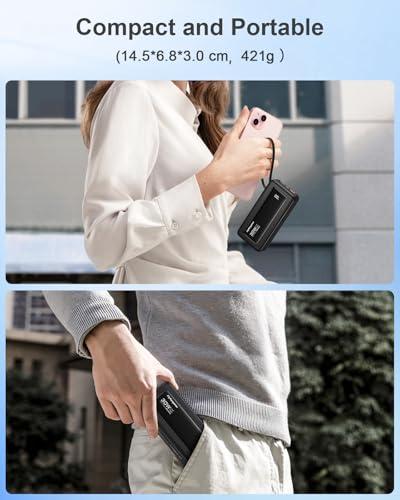 Portable Charger 27000mAh 30W Fast Charging Power Bank - color: Black, size: 27000Mah