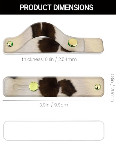 Phone Finger Strap Holder, Portable Phone Grip Loop, Telescopic Silicone Phone Stand, Compatible with Most Smartphones (Farm Animal Brown Cowhide Skin Cow) - color: Farm Animal Brown Cowhide Skin Cow