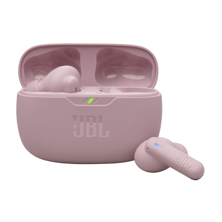 JBL Vibe Beam 2 - True Wireless Noise Cancelling Earbuds with JBL Pure Bass Sound & Smart Ambient Technology, 4mics for Crisp, Clear Calls, up to 40Hrs of Playback, IP54 Dust & Water Resistant (Pink) - color: Pink