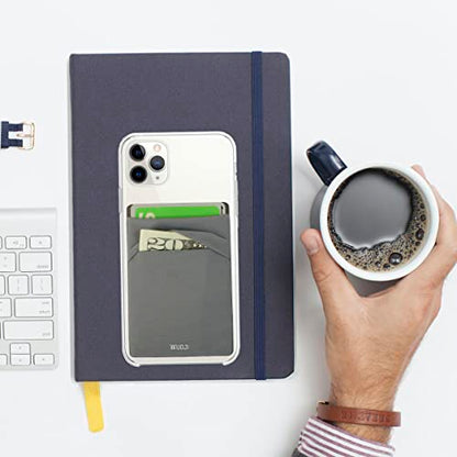 RFID Blocking Phone Card Wallet - Double Secure Pocket - Ultra-Slim Self Adhesive Credit Card Holder Card Sleeves Phone Wallet Sticker All Smartphones(Gray)-2PC - color: Gray